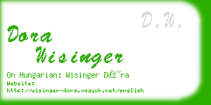 dora wisinger business card